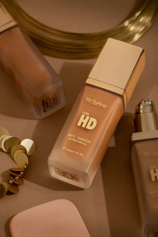 مای میکاپ استوری کرم پودر اولترا اچ دی شیشه ای پمپی 40ml NEW MF03 — تصویر ۴