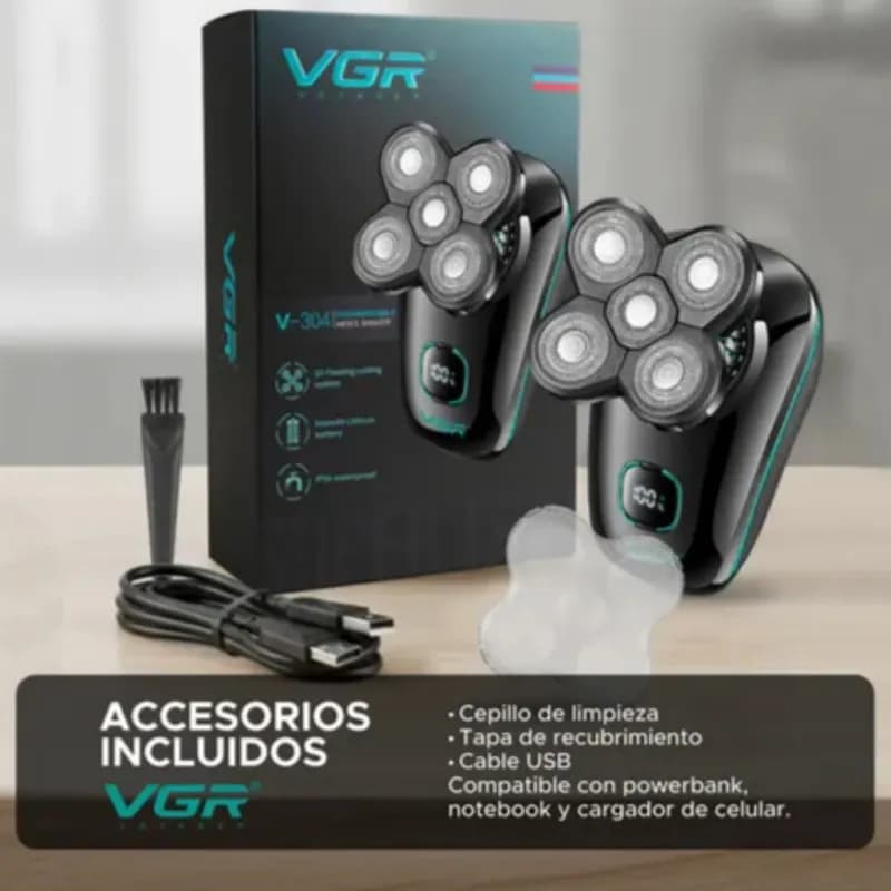 ریش تراش چرخشی 5 تیغه وی جی آر مدل V-304 — تصویر ۶