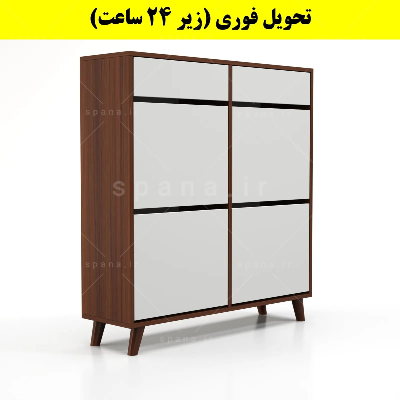 جاکفشی داشبوردی چهار درب کشودار طرح ایکیا – طول 100 (تحویل فوری) — تصویر ۶