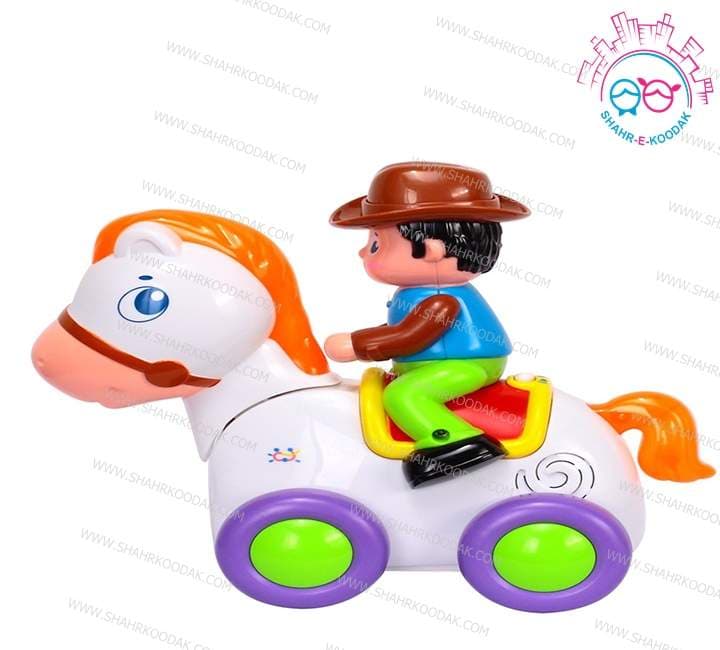 838A سوارکار و اسب باتري خور هولي تويز – Happy Racing Horse — تصویر ۴