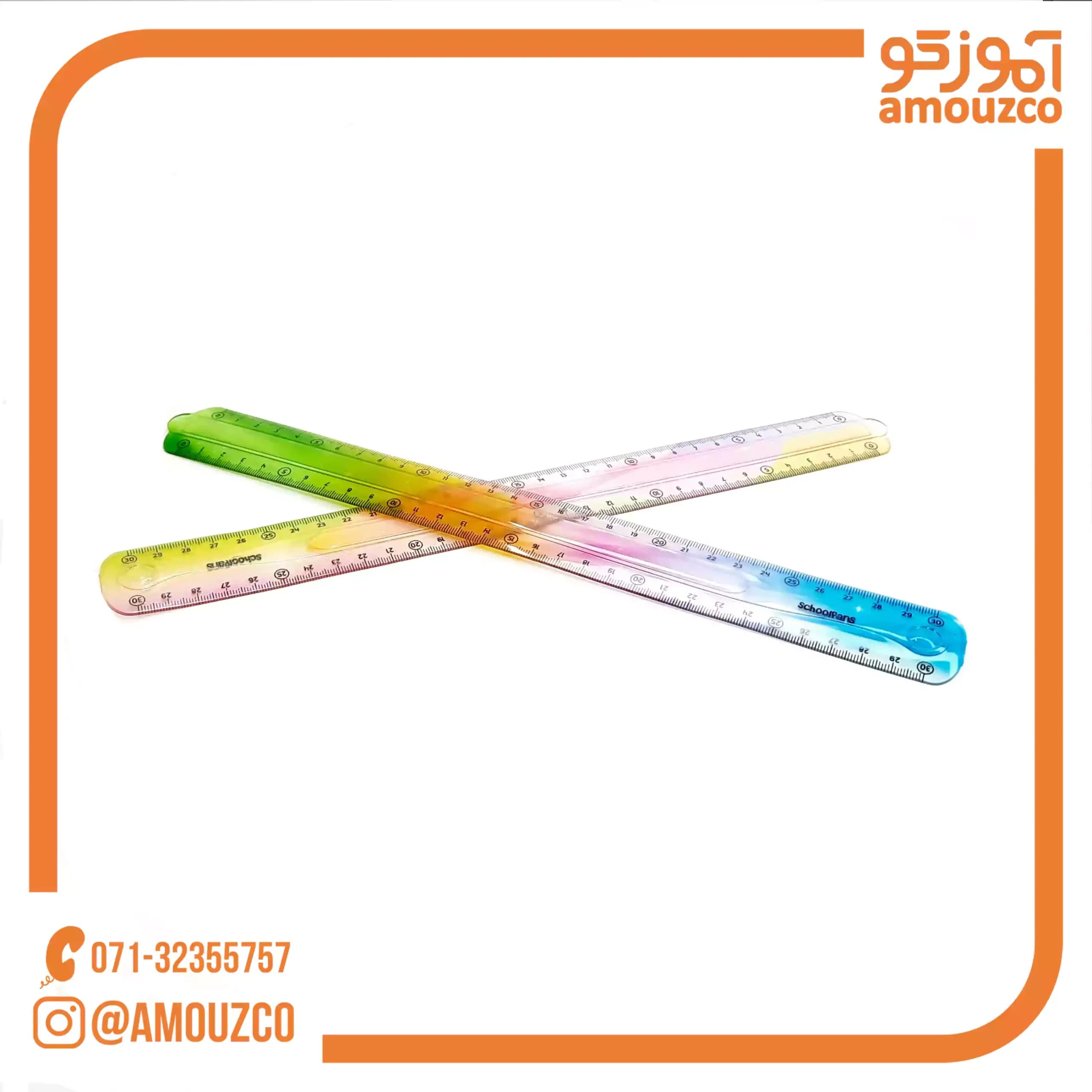 خط کش ژله ای 30 سانت اسکول فنس مدل FA923302 — تصویر ۳