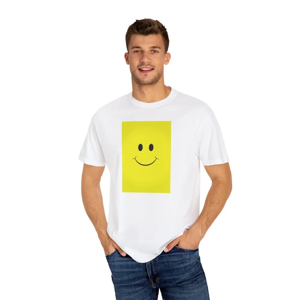 تیشرت آستین کوتاه مردانه مدل smile رنگ سفید — تصویر ۵