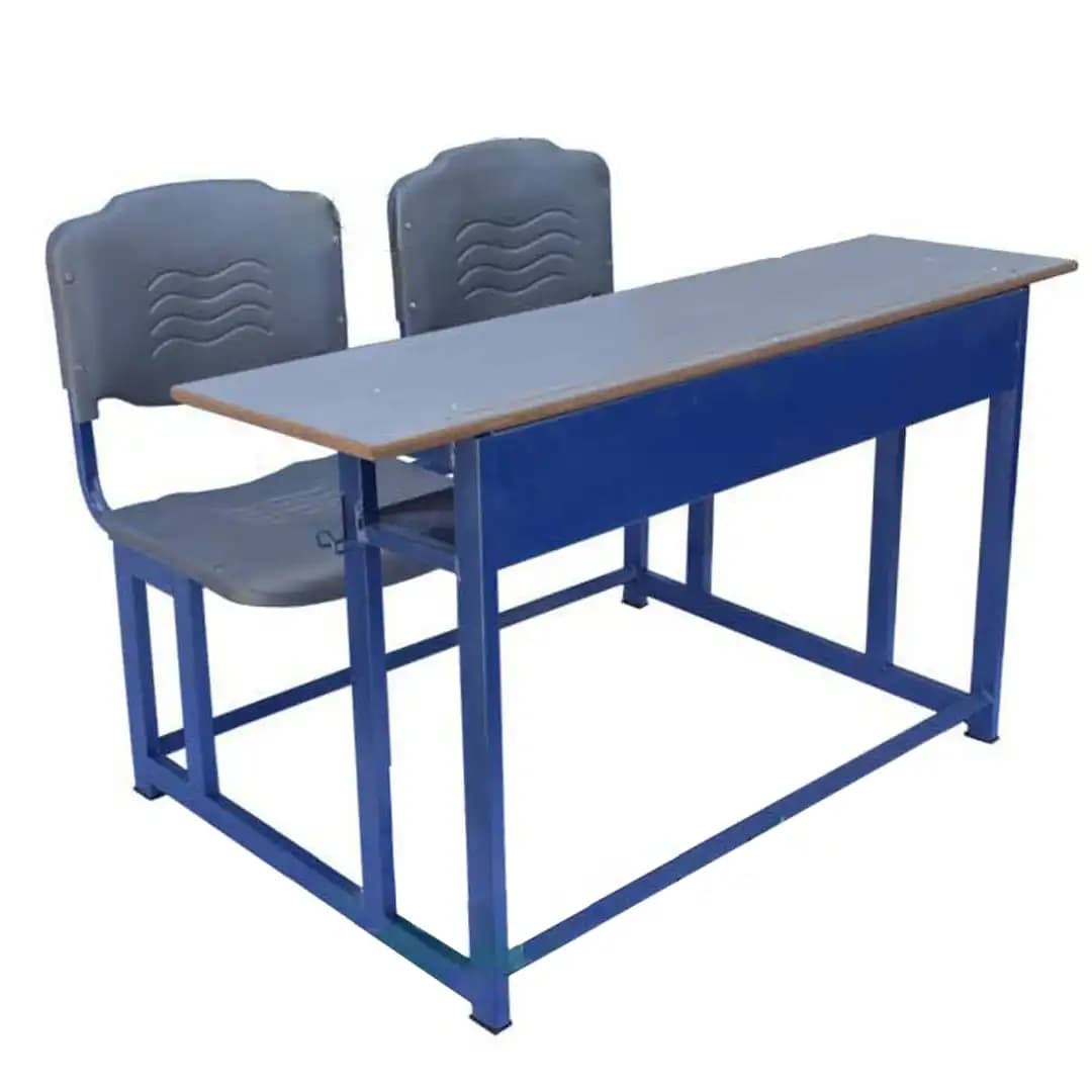 میز و نیمکت فایبرگلاس دو نفره متصل به هم کد B-019 — تصویر ۲