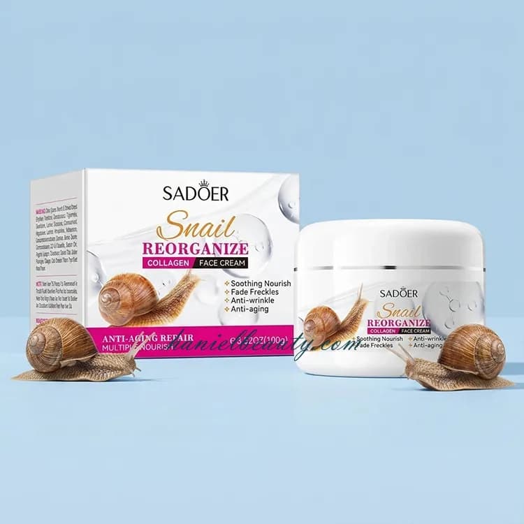 کرم حلزون کلاژن سادور مدل Snail Reorganize – ضد چروک و ترمیمکننده — تصویر ۲