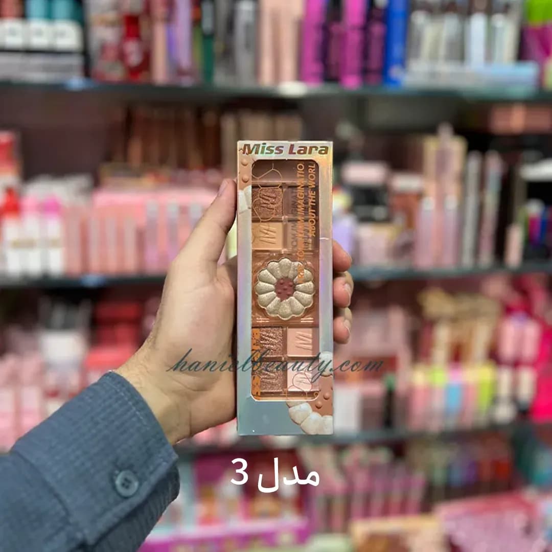 پالت سایه 10 رنگ میس لارا مدل طرحدار با تنوع سه طرح جذاب — تصویر ۶