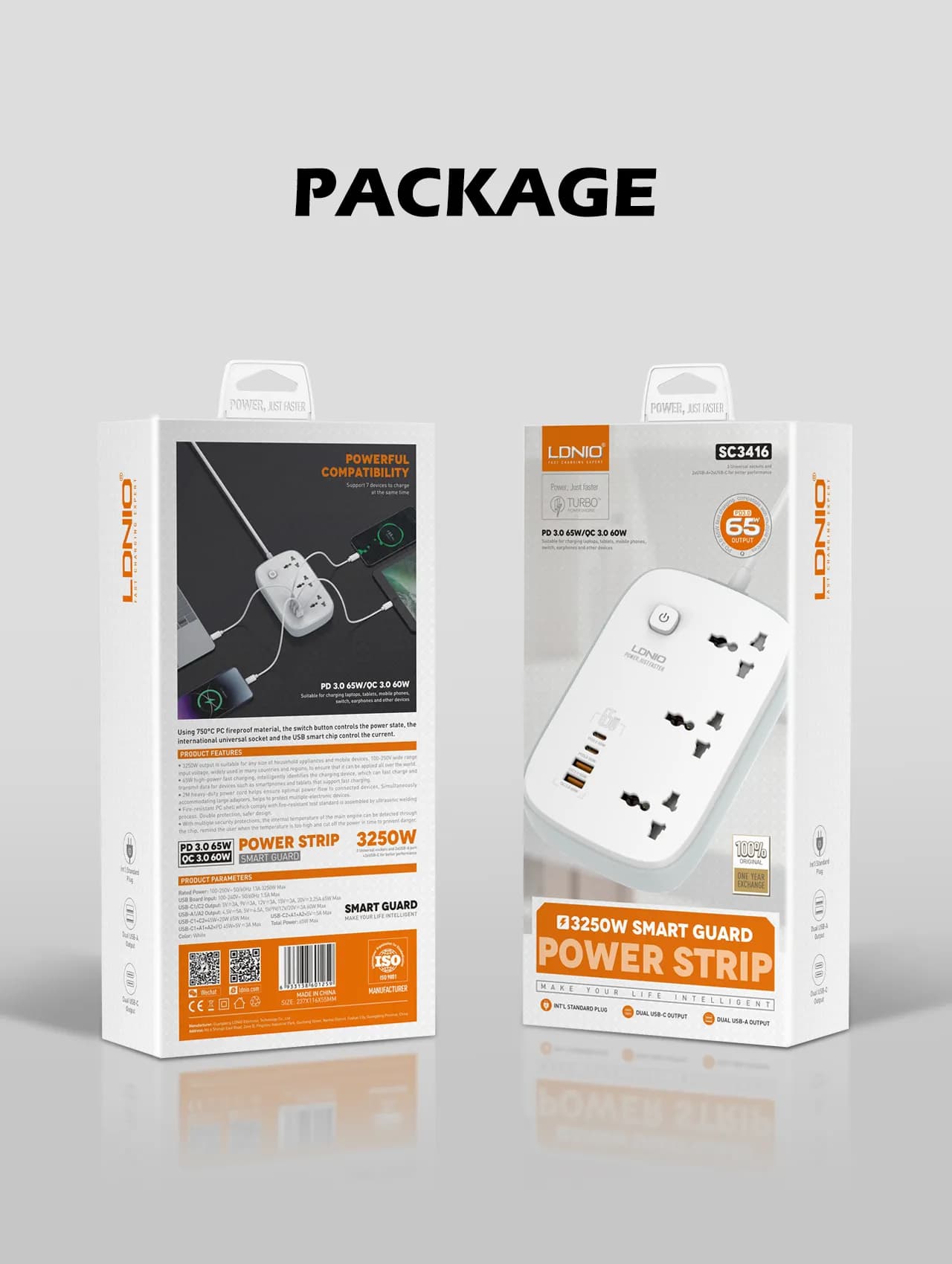 چند راهی برق و شارژر USB و TYPE-C الدینیو مدل SC3416 ( اورجینال ) — تصویر ۱۰
