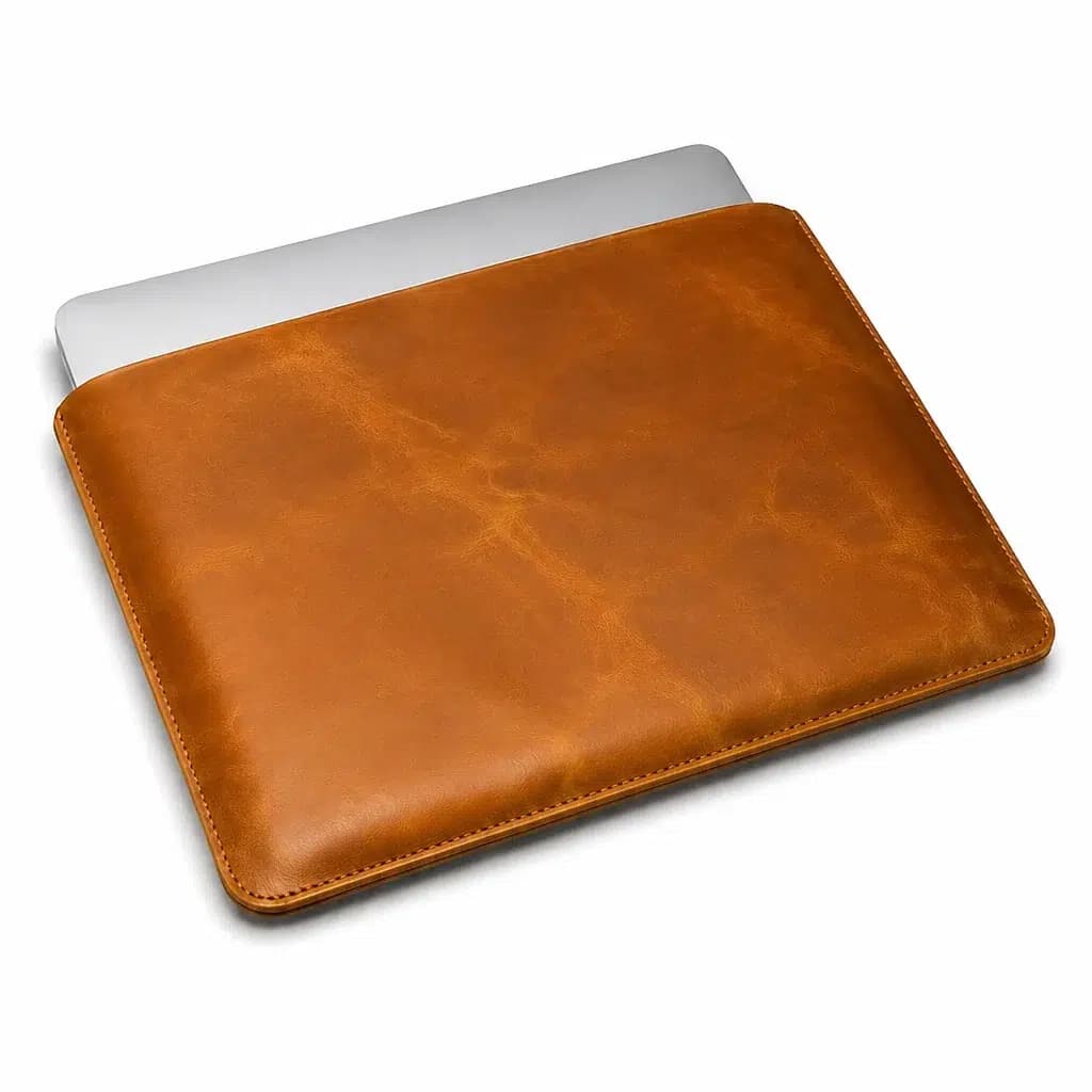 کاور محافظ چرم طبیعی دست ساز لپتاپ مک بوک پرو 15 اینچ اپل Apple MacBook Pro 15” (4th Gen) مدل گرشا — تصویر ۶