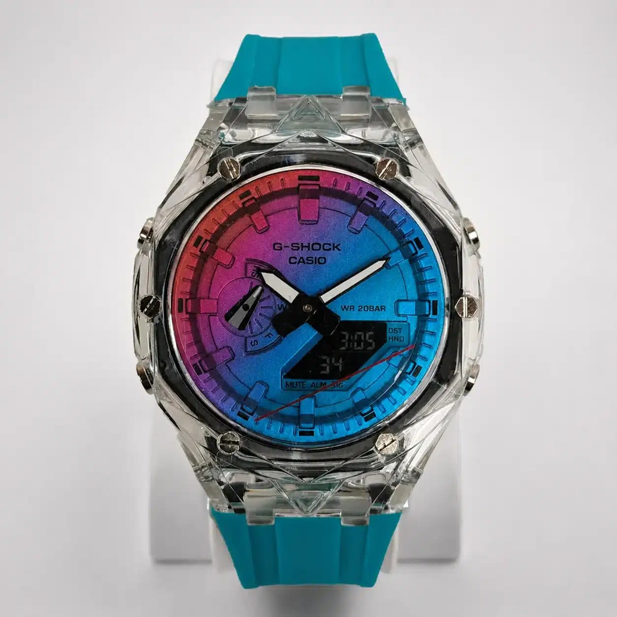 ساعت مچی اسپرت کاسیو جی شاک پمپی Casio G-Shock (های کپی درجه 1) آبی — تصویر ۳