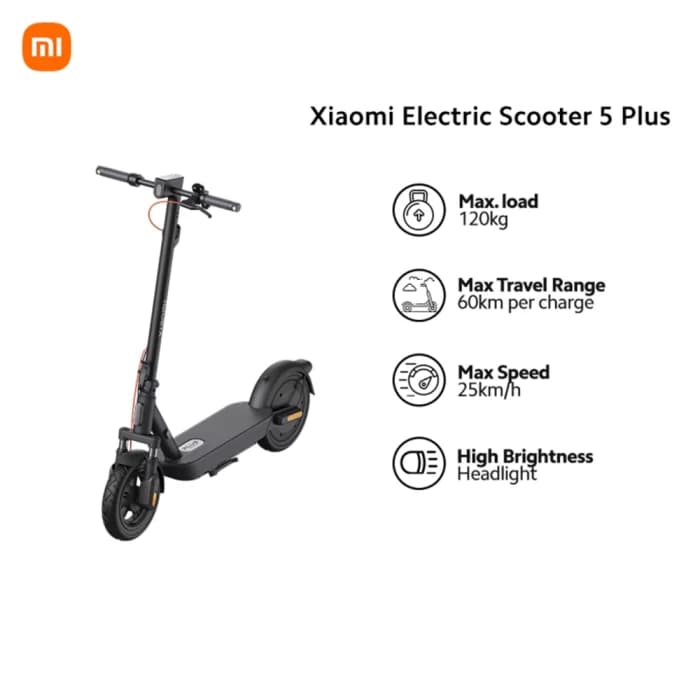 اسکوتر برقی تاشو شیائومی مدل Xiaomi Electric Scooter 5 Plus — تصویر ۶