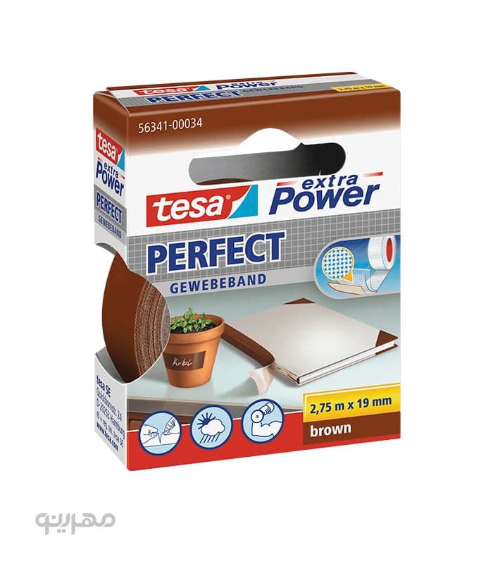چسب برزنتی تسا 2.75 متر عرض 19 میلی متر کد Tesa 56341 — تصویر ۳