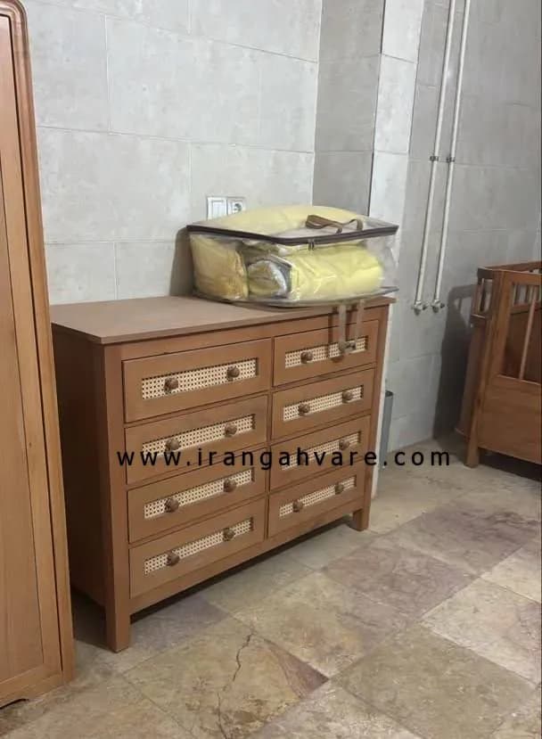 دراور ٨ كشو چوبى حصيرى كد B — تصویر ۸