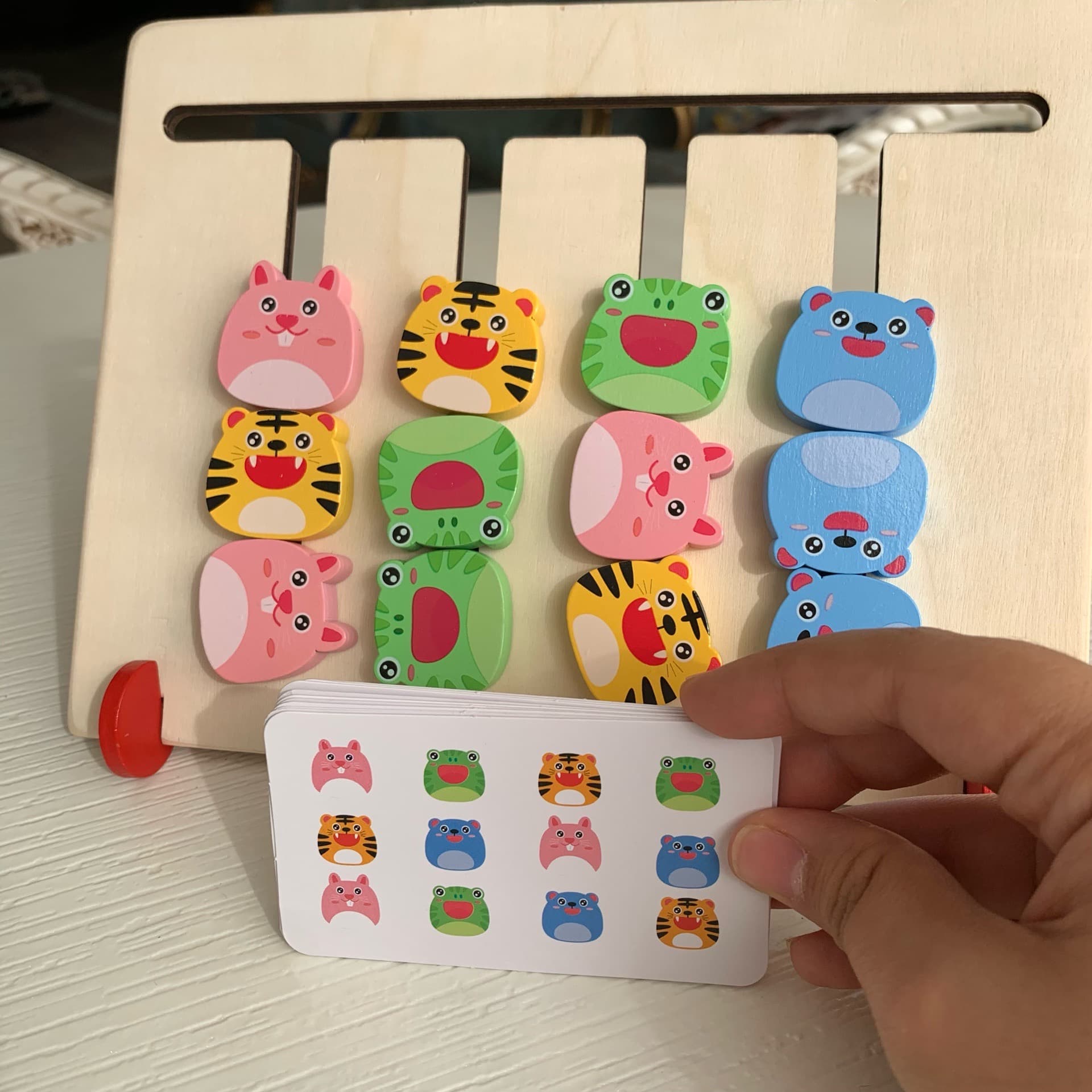 بازی فکری رنگچین چوبی طرح حیوانات — تصویر ۵