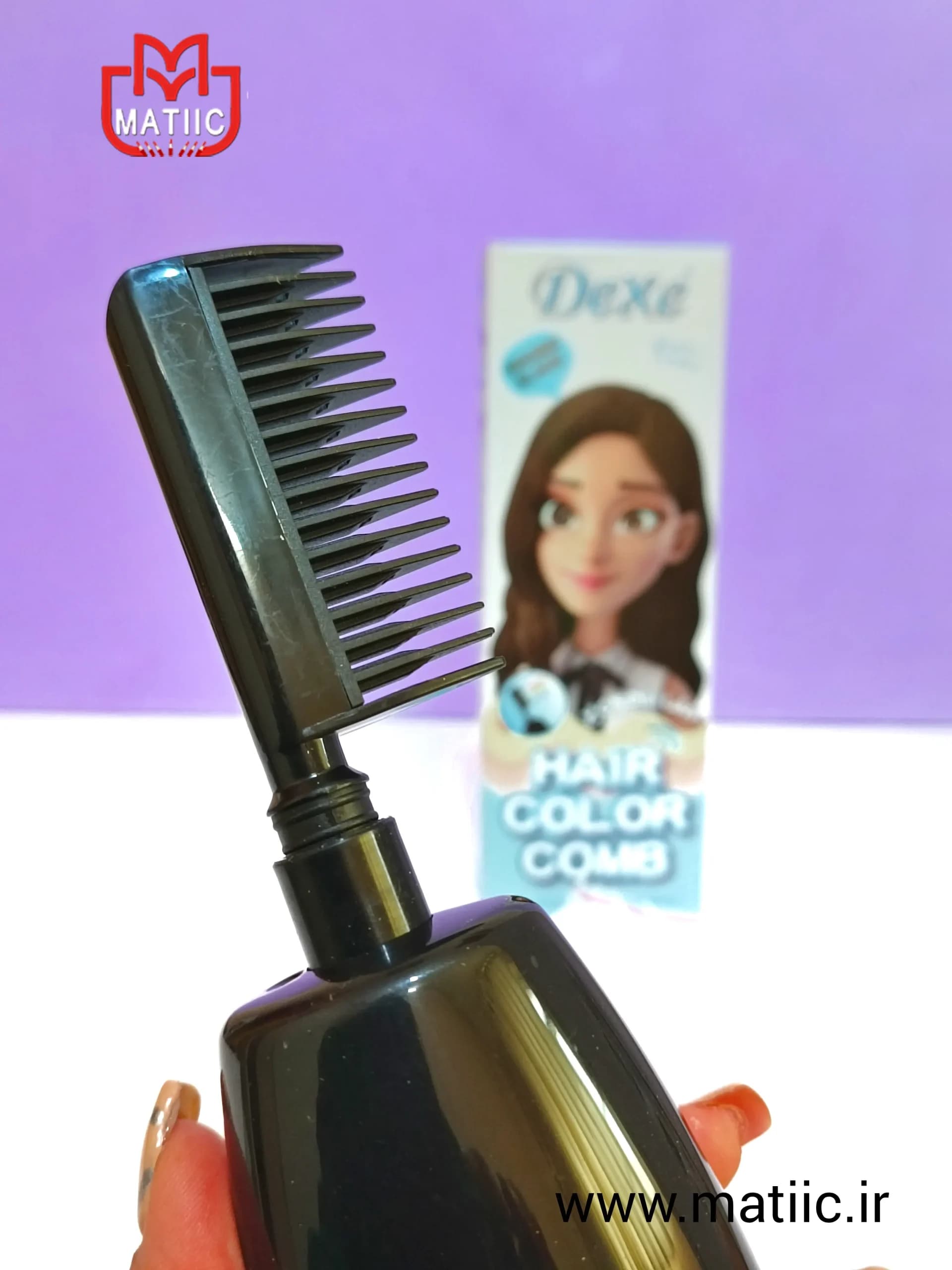 شامپو رنگ مو شانهدار دکسی (DEXE) قهوه ای تیره — تصویر ۳