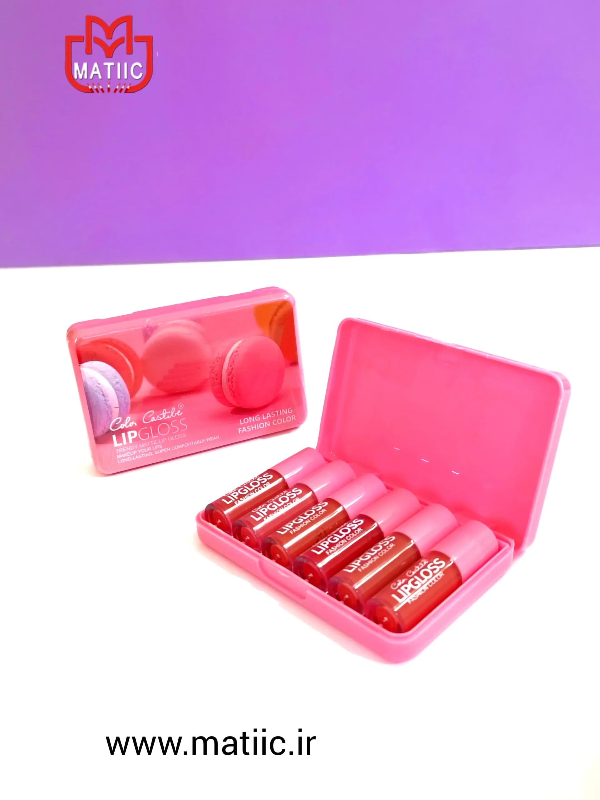 پک رژ لب مایع کالر کاستل مدل ماکارون 6 عددی