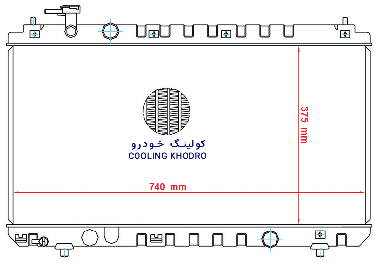 رادیاتور لیفان ایکس 60 “LIFAN X60” — تصویر ۲