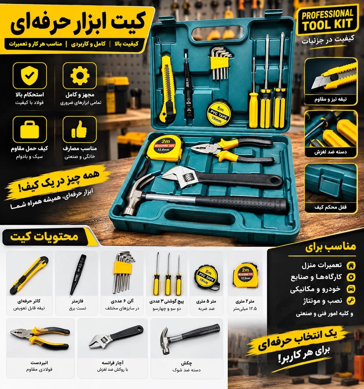 کیت ابزار حرفه ای