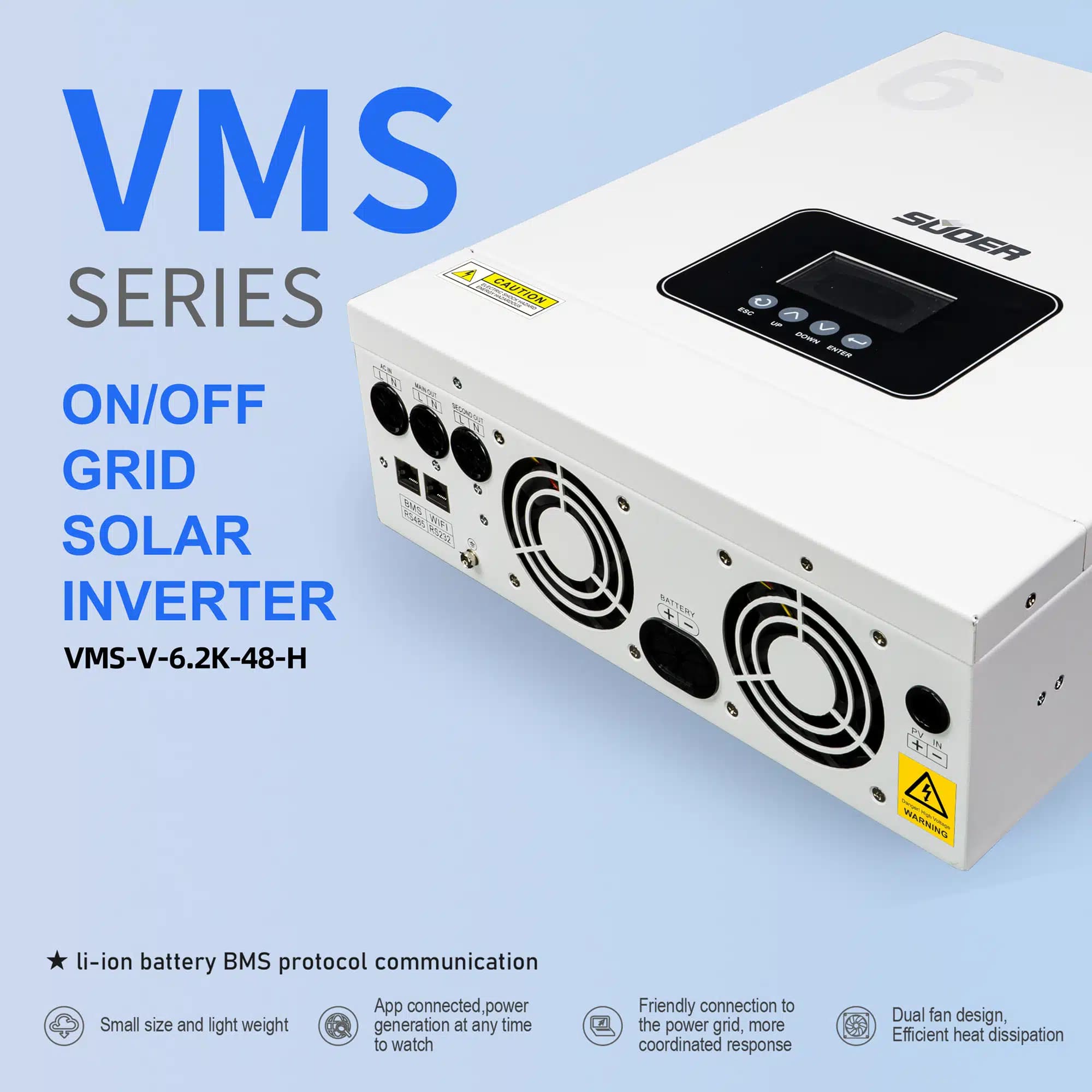 سانورتر 6.2 کیلووات 48 ولت برند سوئر مدل VMS-V-6.2K-48-H-SUOER — تصویر ۵