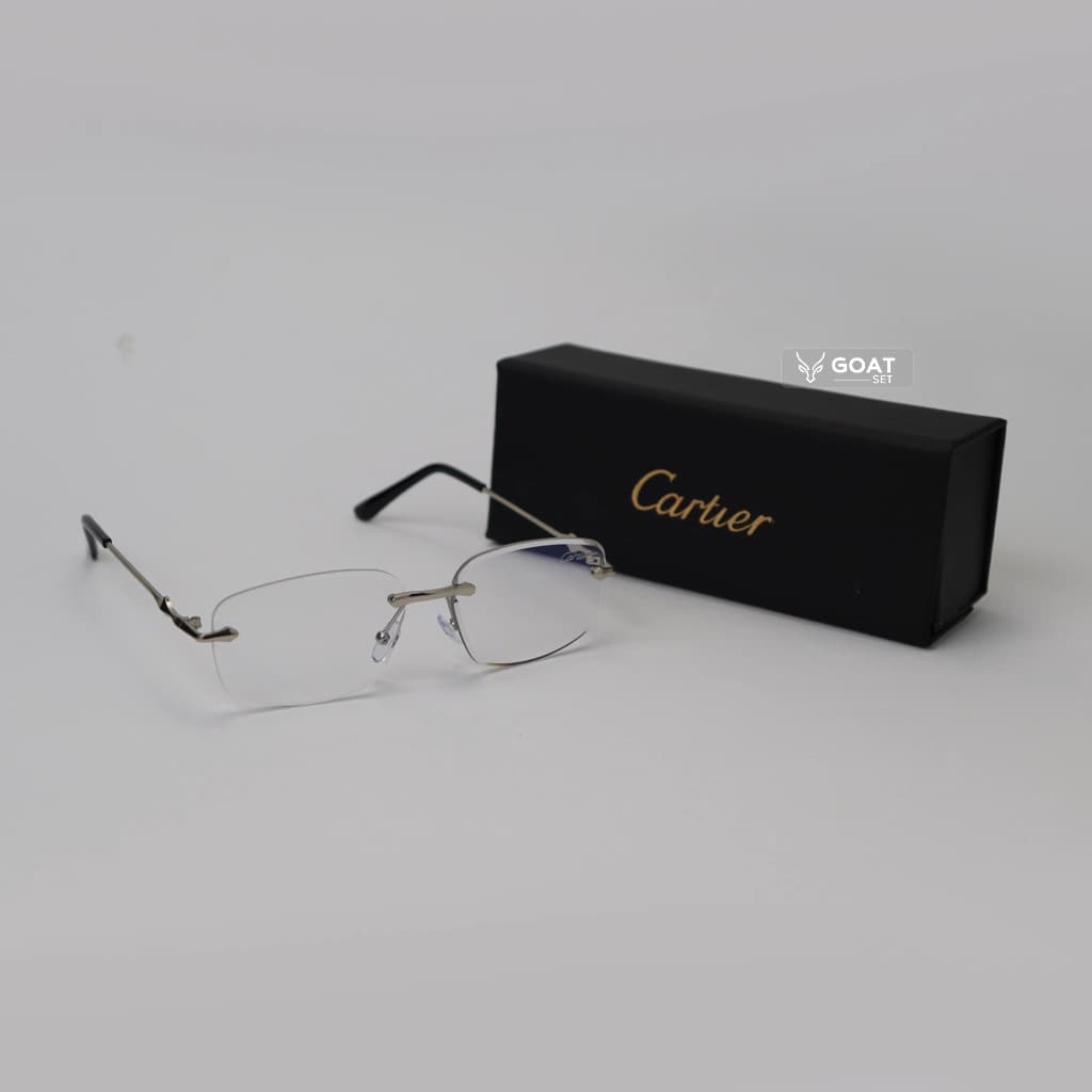 عینک کارتیر لنز فتوکرومیک | مستطیلی و فریم لس — تصویر ۴