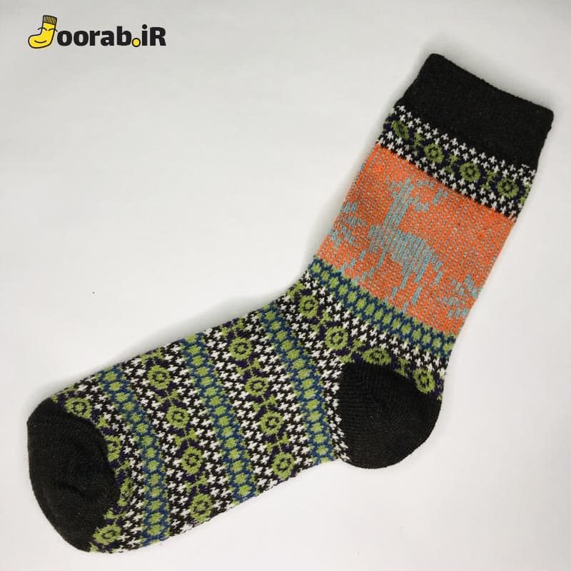 جوراب پشمی زنانه طرح گوزن — تصویر ۱۰