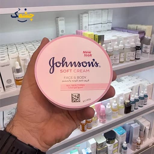 کرم مرطوب کننده صورت و بدن جانسون 24 Hour Moisture Soft Cream حجم ۲۰۰ میل — تصویر ۲