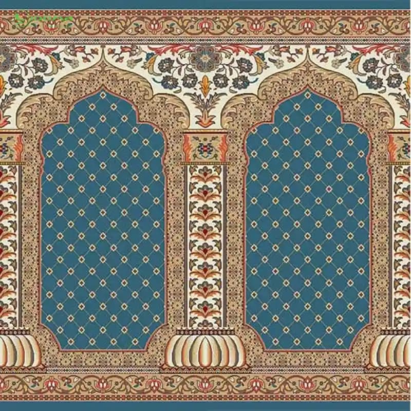 فرش سجادهای محرابی طرح خاتم — تصویر ۳