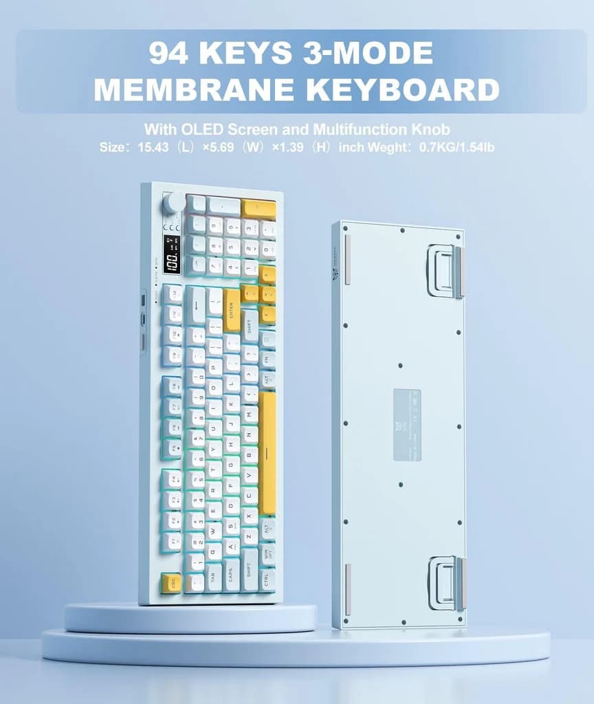 کیبورد گیمینگ اونیکوما مدل Onikuma Membrane G80 RGB آبی روشن — تصویر ۱۰