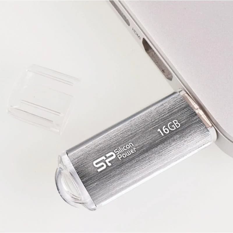 فلش مموری سیلیکون پاور مدل Silicon Power Ultima ll i-series 16GB نقره ای — تصویر ۲