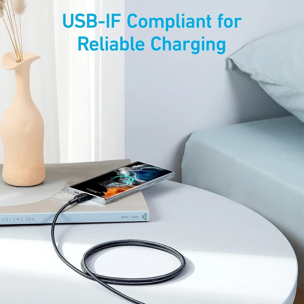 کابل شارژ انکر مدل Anker 322 PD 60W 1.8m مشکی — تصویر ۱۰