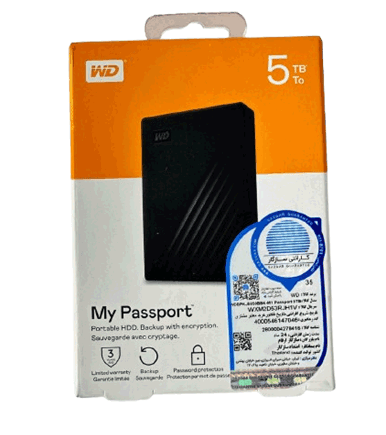 هارد اکسترنال وسترن دیجیتال مدل Western Digital My Passport ظرفیت 5 ترابایت — تصویر ۲