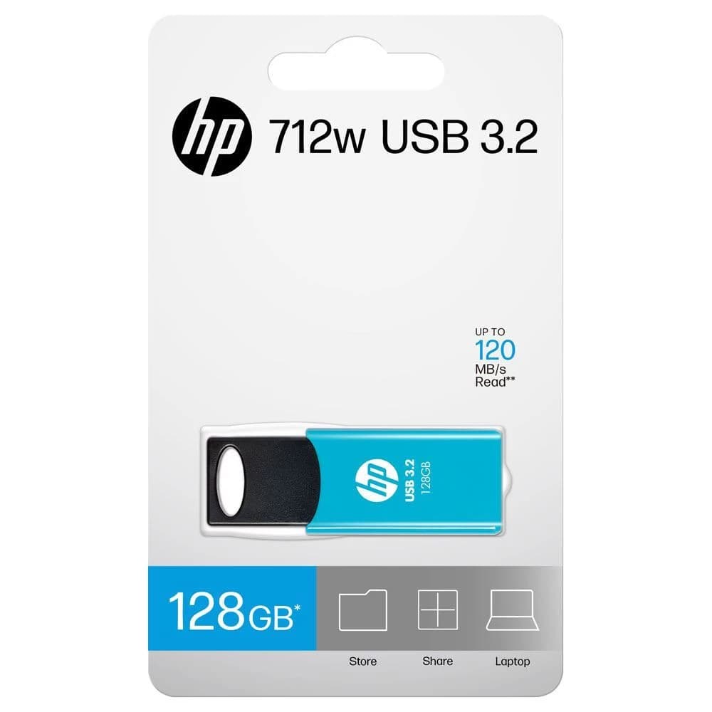فلش مموری اچ پی مدل 712w USB3.2 Pen Drive 128GB آبی — تصویر ۸