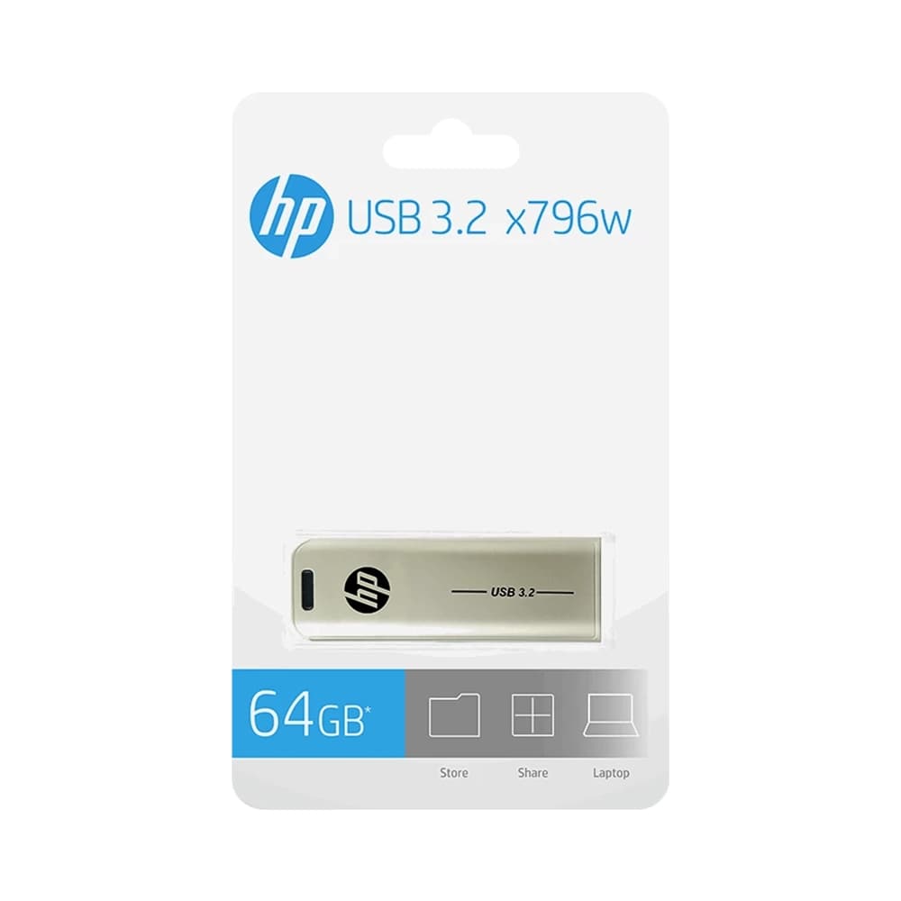 فلش مموری اچ پی مدل x796w USB3.2 64GB نقرهای — تصویر ۱۲