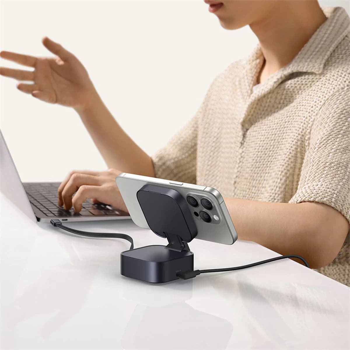 شارژر وایرلس باسئوس مدل PicoGo Magnetic Wireless 67W — تصویر ۷
