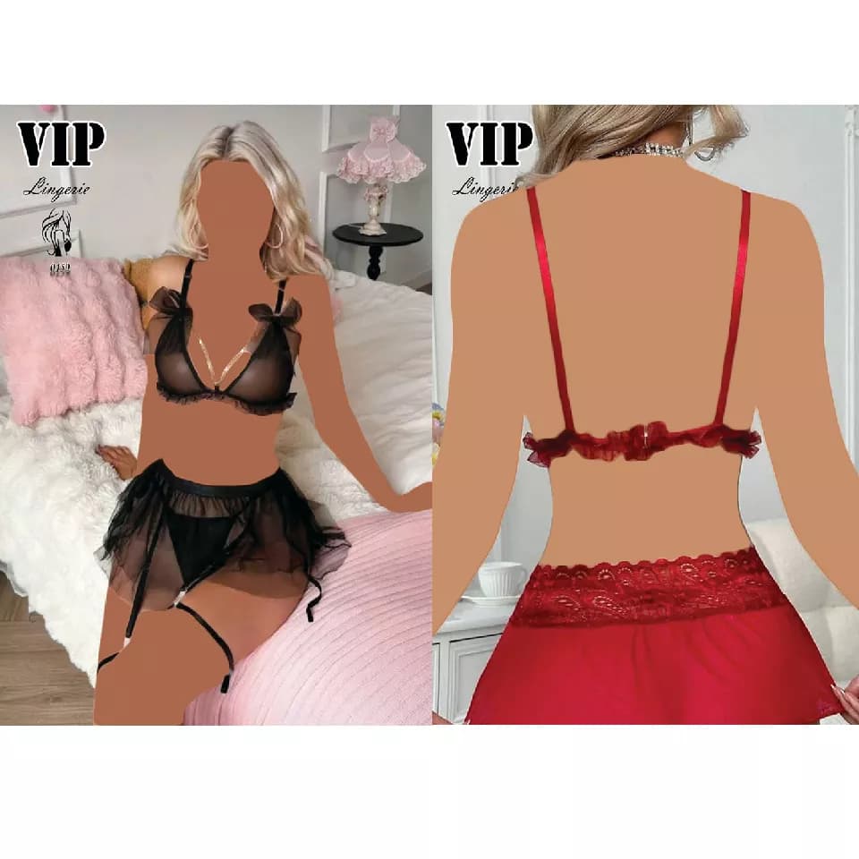ست فانتزی سوتین و دامن توری VIP کد ۰۱۵۹ — تصویر ۱۰