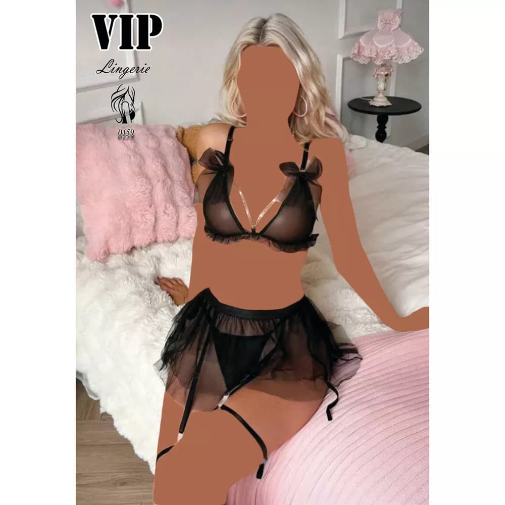 ست فانتزی سوتین و دامن توری VIP کد ۰۱۵۹ — تصویر ۵