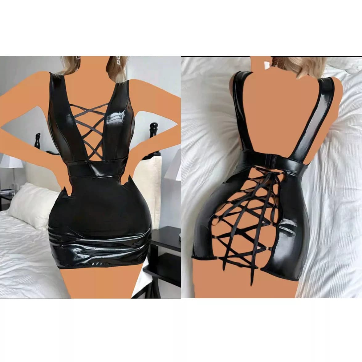لباس خواب طرح چرم کد 316 سایز 38 تا 42 — تصویر ۷