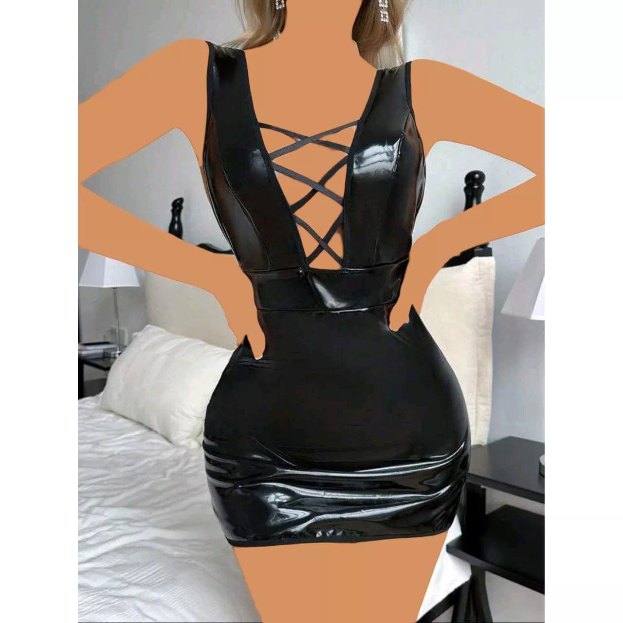 لباس خواب طرح چرم کد 316 سایز 38 تا 42 — تصویر ۳