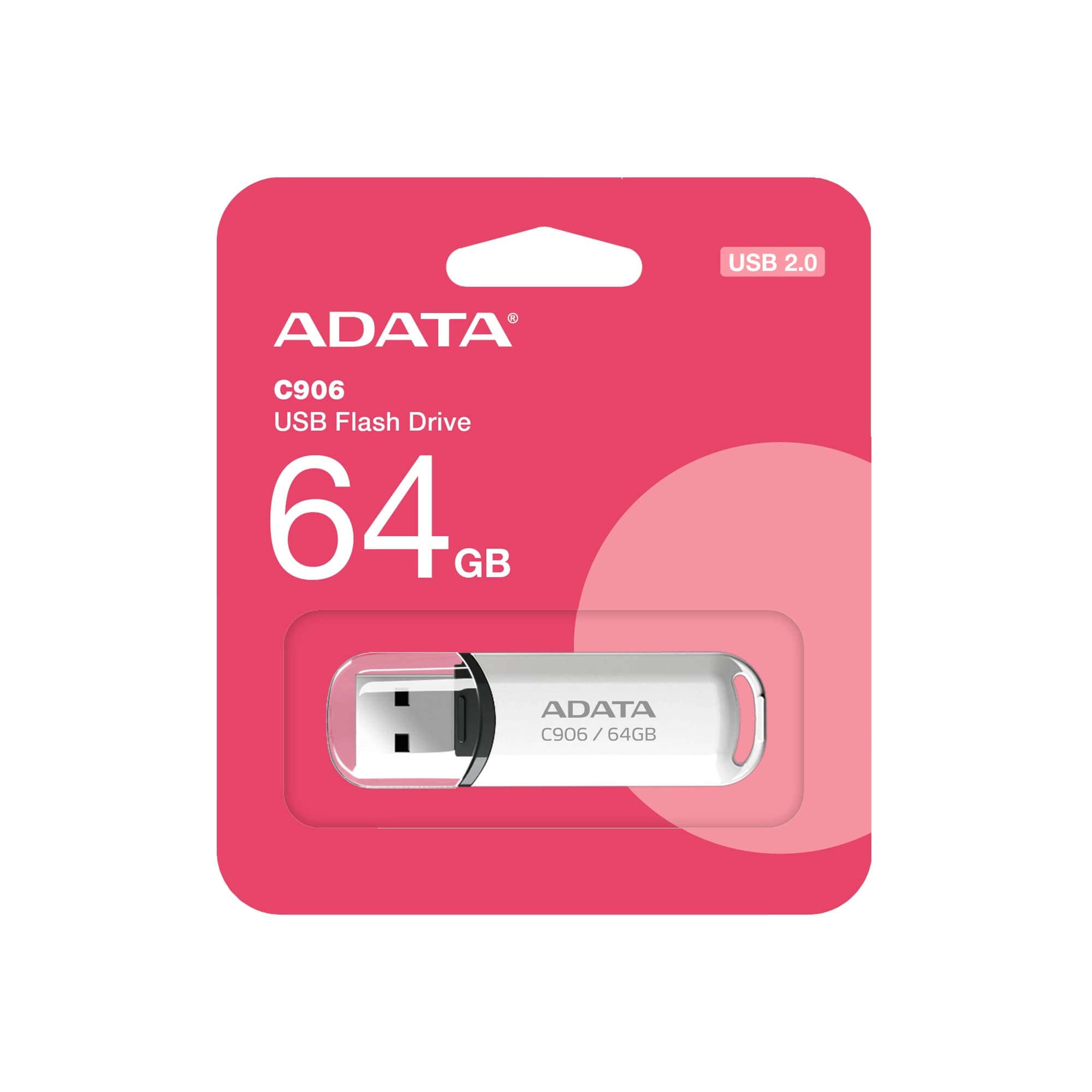 فلش مموری ای دیتا مدل C906 USB2.0 64GB سفید — تصویر ۴
