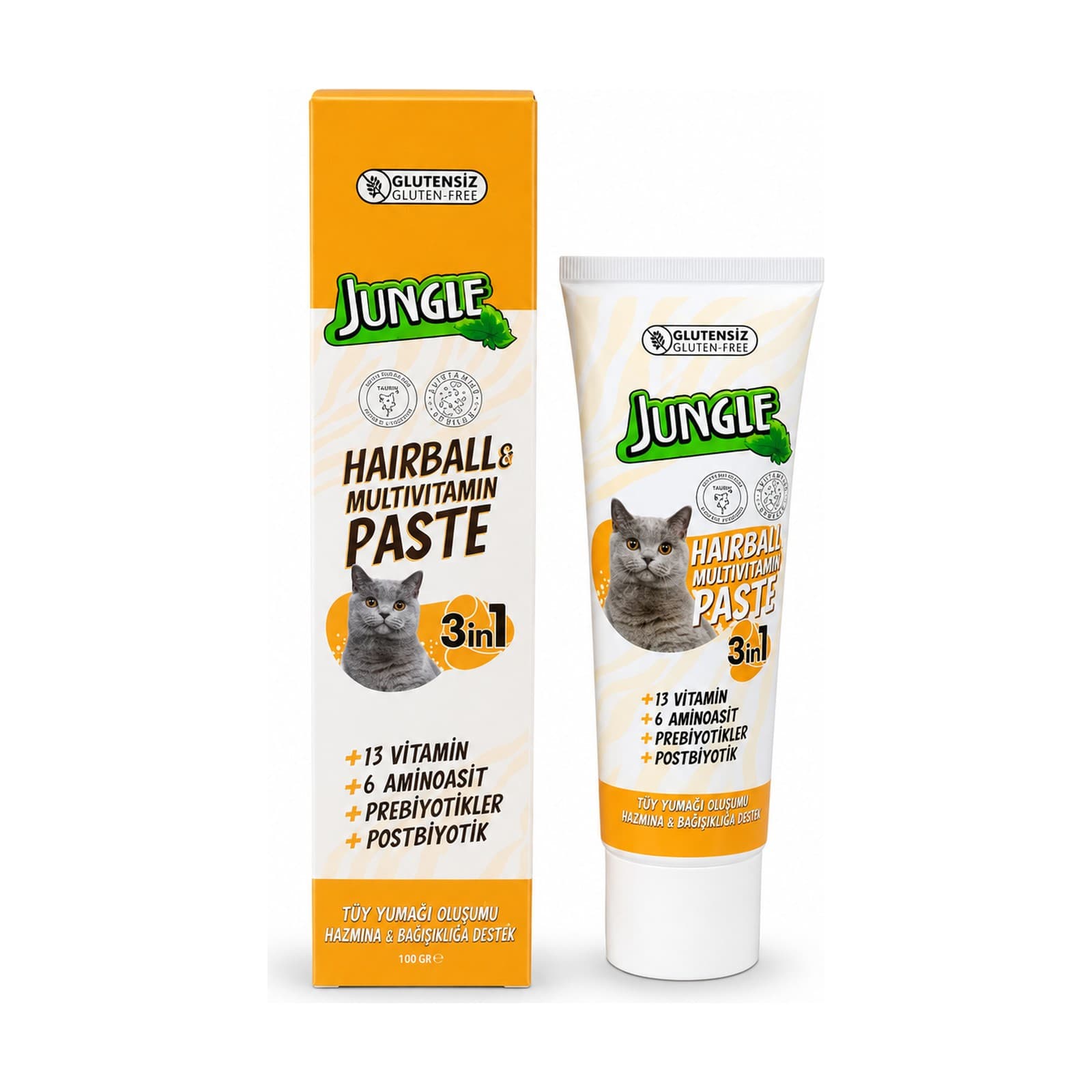 خمیر مالت جانگل ضد هیربال گربه 100 گرمی jungle Malt — تصویر ۲