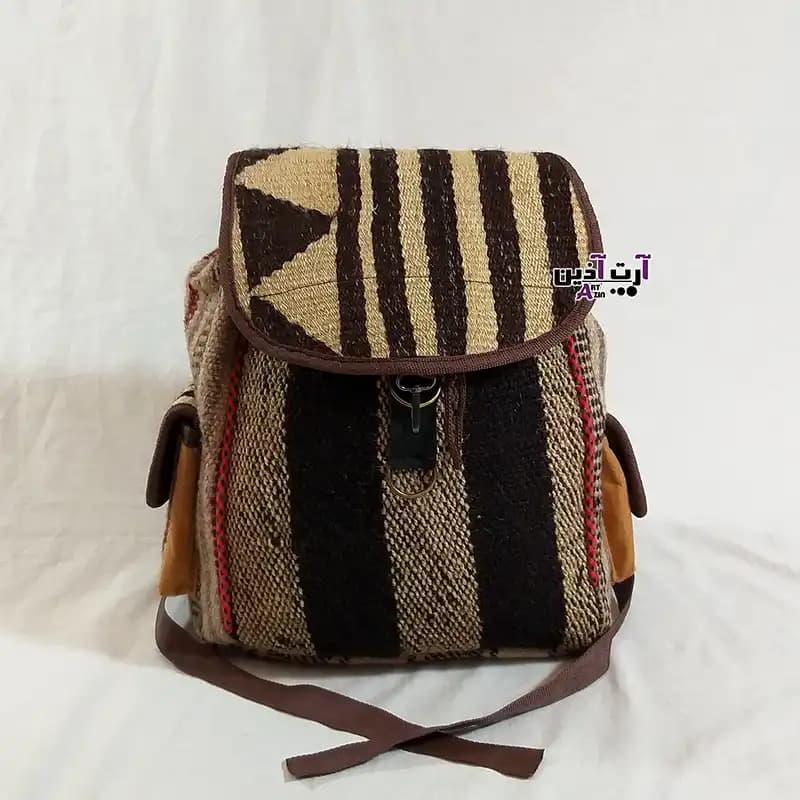کیف سنتی دخترانه شیک کوله پشتی گلیمی دستباف – کد : 1 – 531 — تصویر ۲