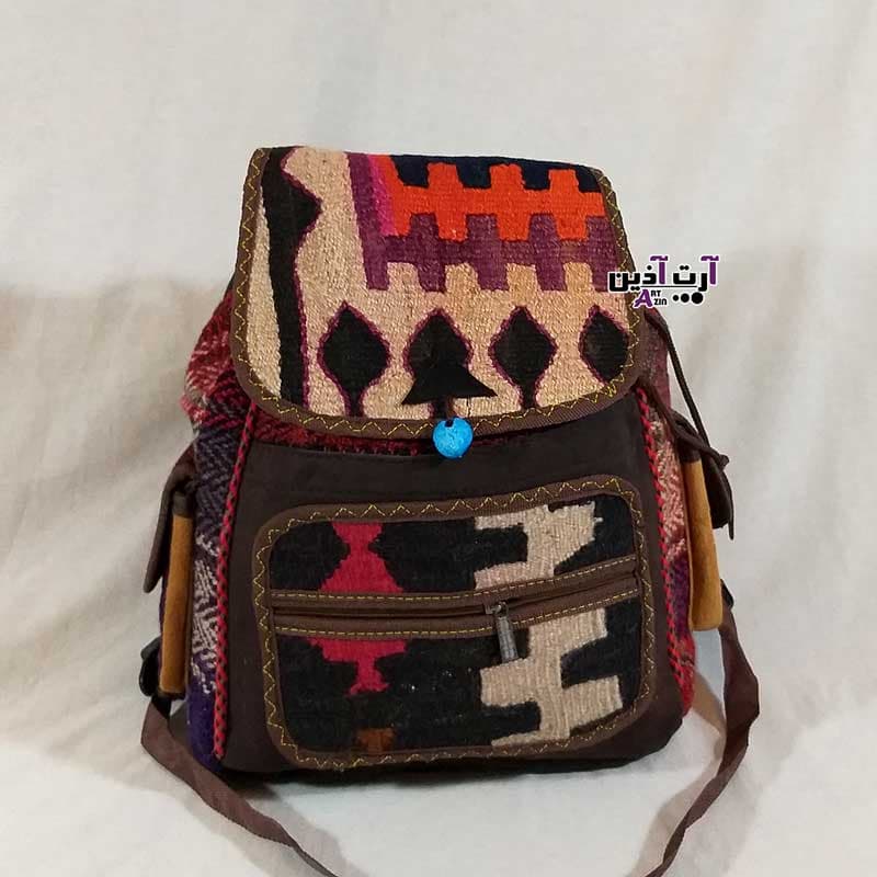 کوله سنتی دخترانه و پسرانه گلیمی دستبافت – کد : 22 – 525 — تصویر ۲