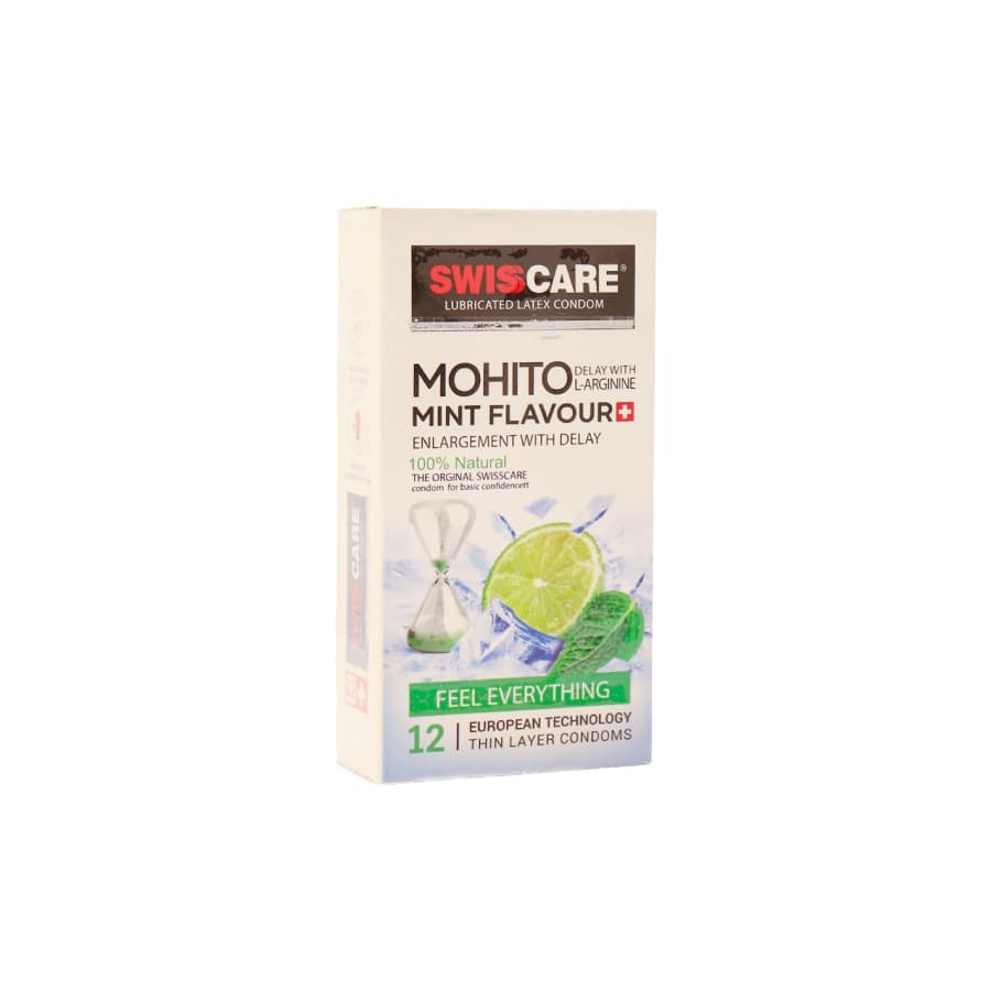 کاندوم سوئیس کر مدل Mohito Mint بسته 12 عددی — تصویر ۳