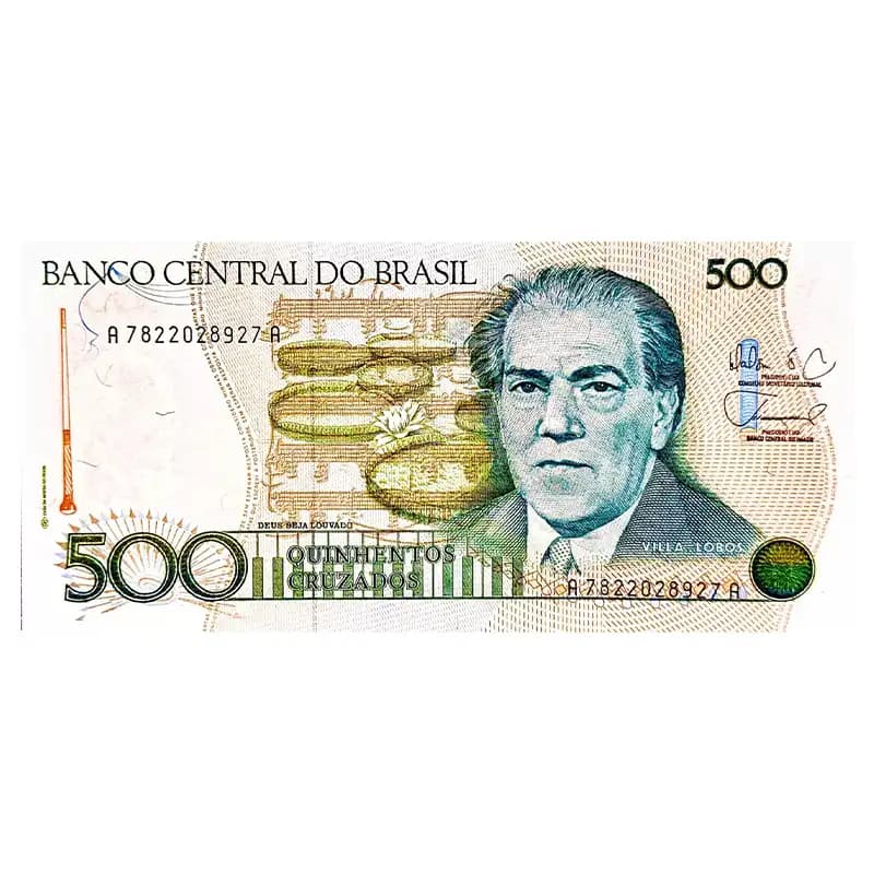 اسکناس 500 کروزیرو برزیل 1986 — تصویر ۶