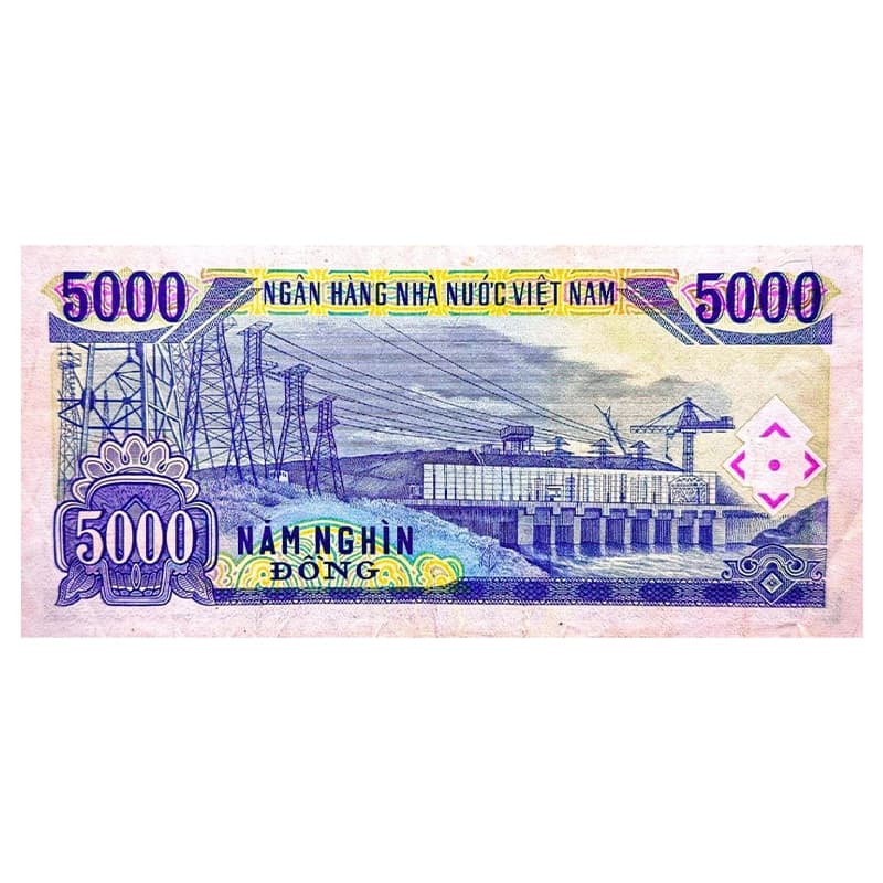 اسکناس 5000 دانگ ویتنام 1991 — تصویر ۶