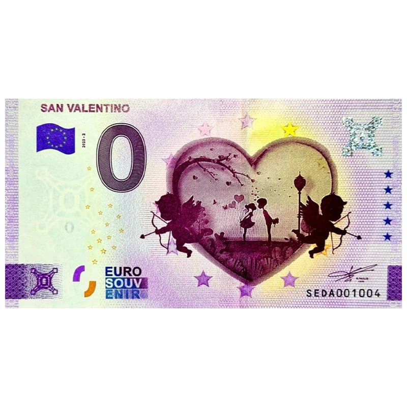 اسکناس صفر یورو روز ولنتاین 2023 San Valentino — تصویر ۵