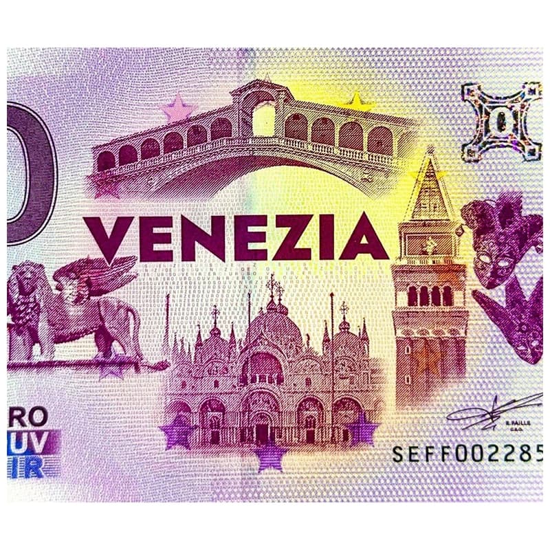 اسکناس صفر یورو شهر ونیز ایتالیا 2025 Venezia — تصویر ۴