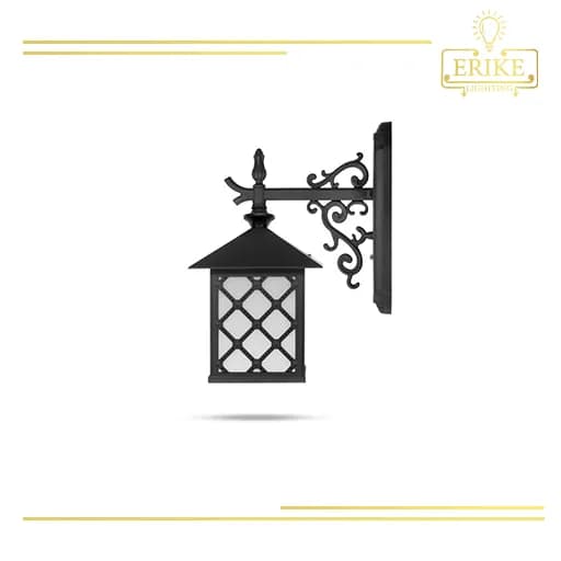 چراغ دیواری وارونه شب تاب مدل کارن 1 با شاخه رز