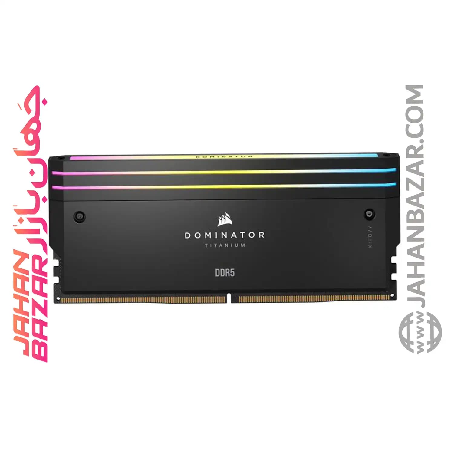 رم دسکتاپ Corsair کورسیر دو کاناله CL40 مدل DDR5 7000MHz DOMINATOR TITANIUM RGB ظرفیت (2x48GB)96 GB — تصویر ۷