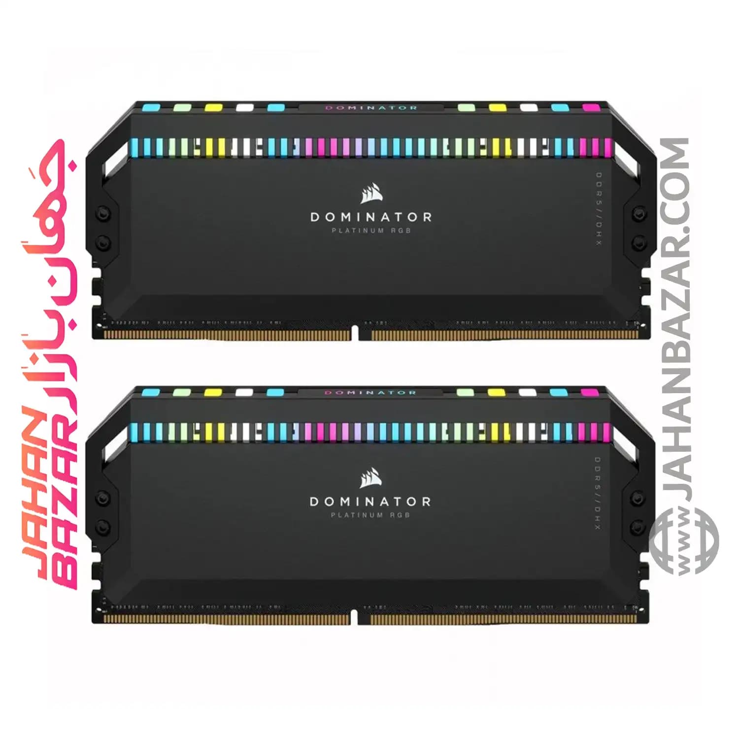 رم دسکتاپ Corsair کورسیر دو کاناله CL32 مدل DDR5-6400MHz DOMINATOR PLATINUM RGB ظرفیت (2x32GB)64 GB