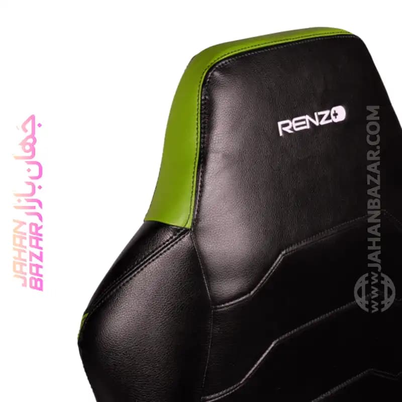 صندلی گیمینگ رنزو مدل RENZO Imperial XL Neon Green مشکی سبز — تصویر ۶