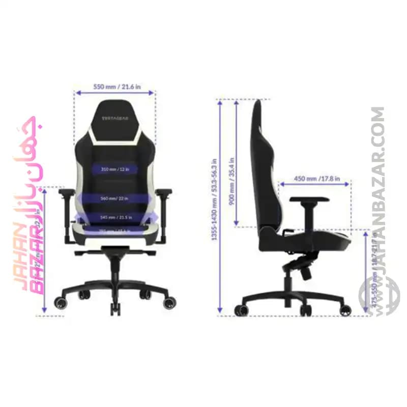 صندلی گیمینگ Vertagear PL6800 X-Large HygennX Burgundy Red مشکی قرمز — تصویر ۶